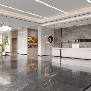 现代公司大堂3D模型下载